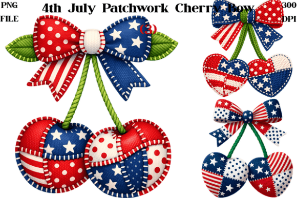 4th July Patchwork Cherry Bow PNG: A Practical Guide for Quality Patriotic Crafts