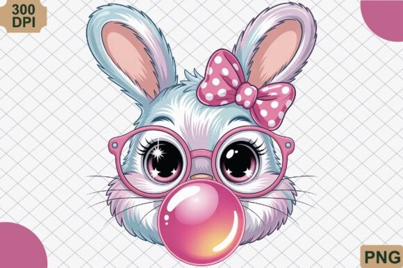 Cute Easter Bunny with Pink Glasses PNG: A Guide to Kawaii Spring Designs