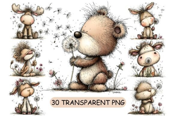 Elevating Seasonal Design: The Strategic Value of 30 Whimsical Spring Animals PNG Clipart