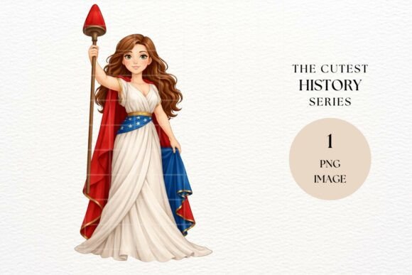Lady Liberty Woman Clipart PNG: Elevating Modern Design with High-Resolution Digital Assets