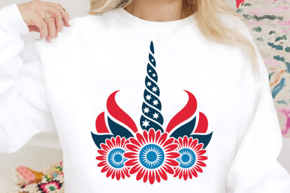 Patriotic Unicorn Flower PNG Clipart Guide