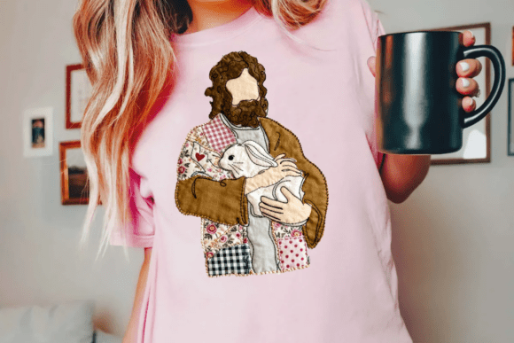 The Intersection of Faith and Folk Art: Leveraging Faux Floral Patchwork Jesus with Bunny Designs for Modern Easter Merchandise