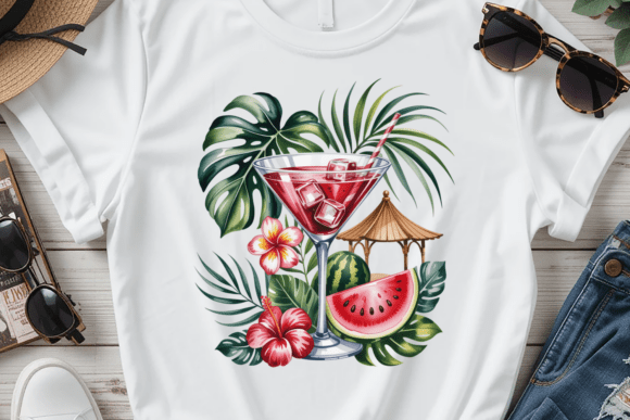 Tropical Watermelon Cocktail PNG Design Guide