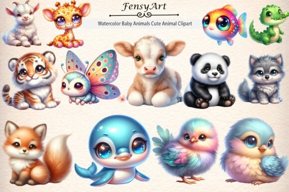 Unlocking Creativity: A Complete Guide to Using Watercolor Baby Animals Cute Clipart