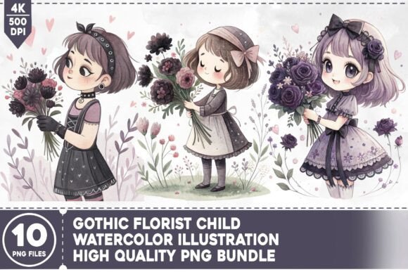 Unlocking Dark Aesthetics: A Complete Guide to Using the Gothic Florist Child PNG Bundle for Creative and Commercial Projects